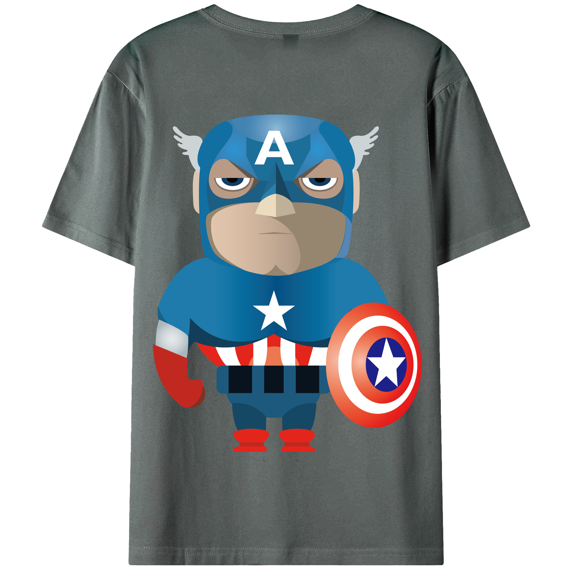（画像用） アベンジャーズ The Avengers 綿100％半袖Tシャツ（背面プリント）